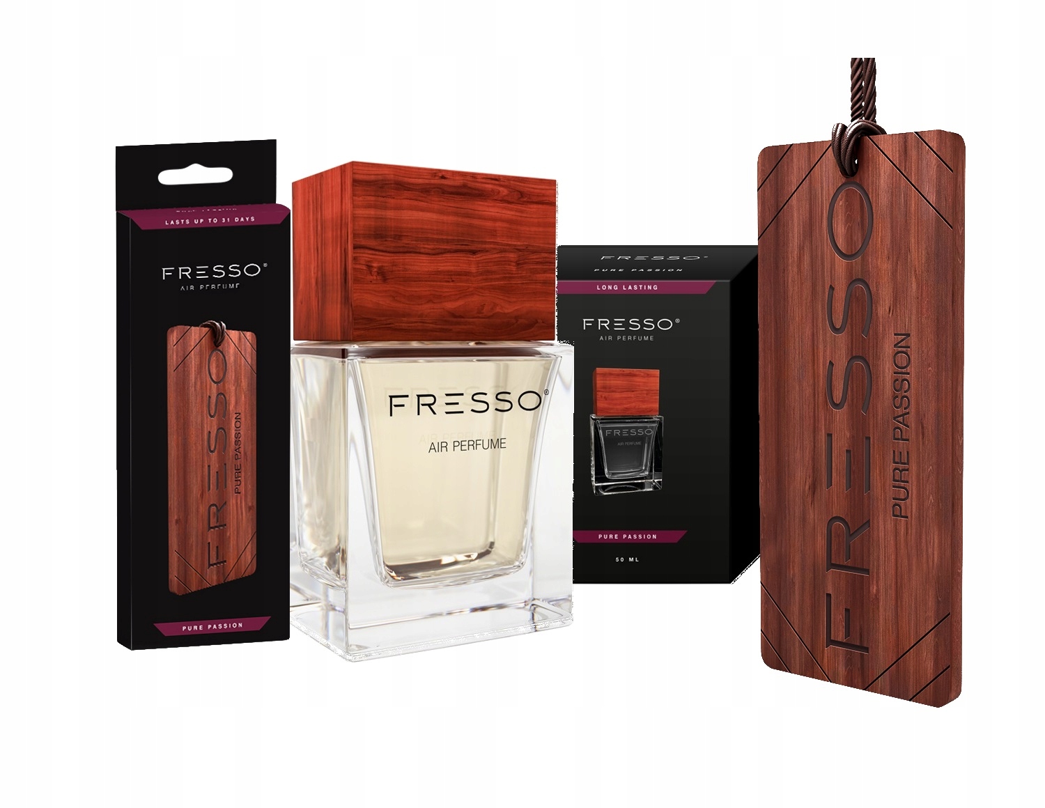 Pure Passion Car Perfume and Wooden Pendant